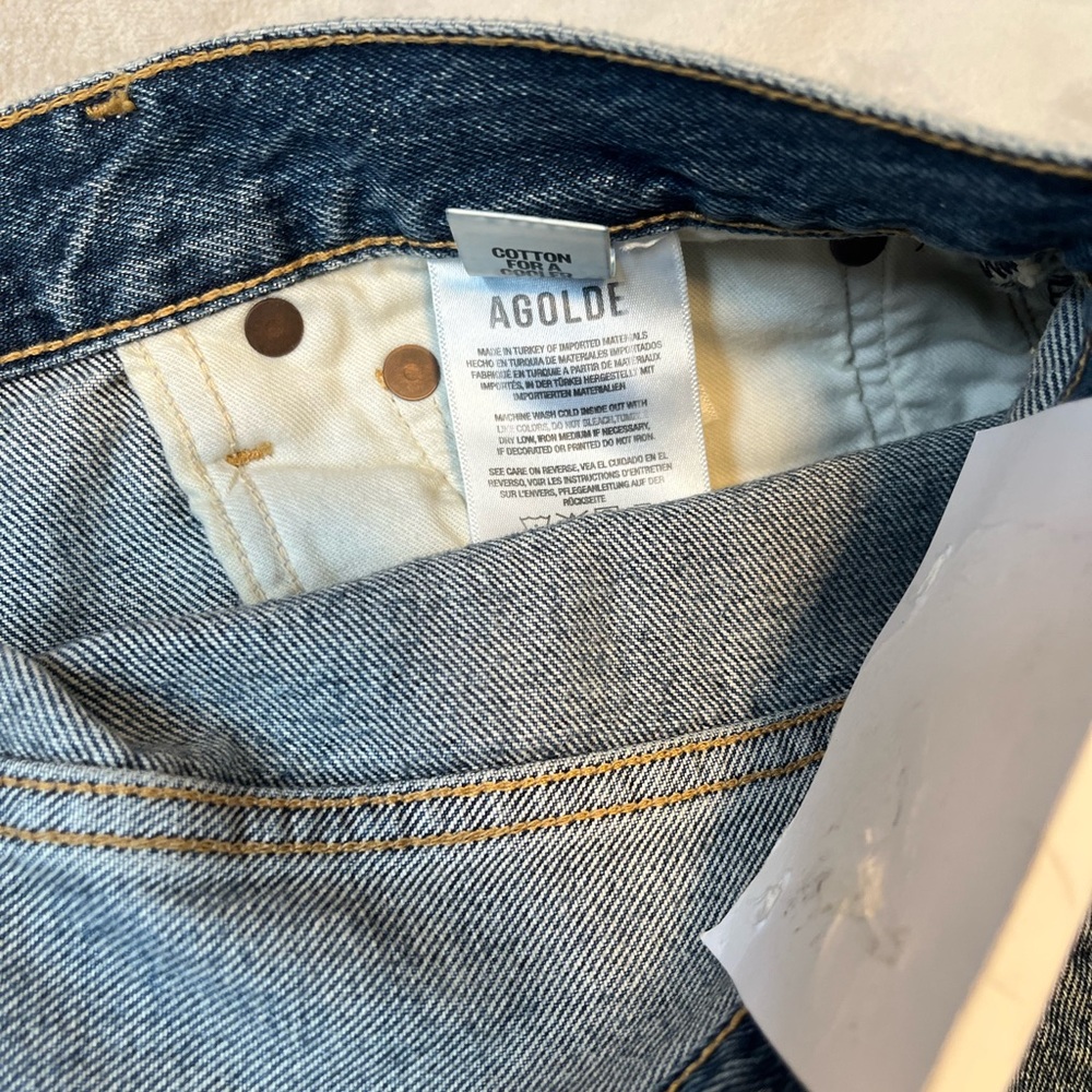 AGOLDE Net-Porter90's Jean Mid-Rise Loose Fit Sz:30 Orig:$320 - Picture 8 of 12